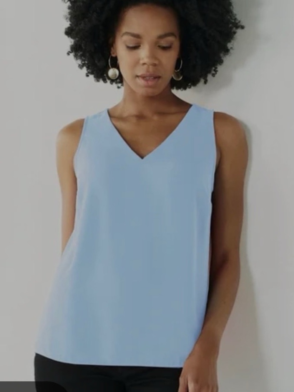 Nine West Sleeveless V-Neck Shell Top